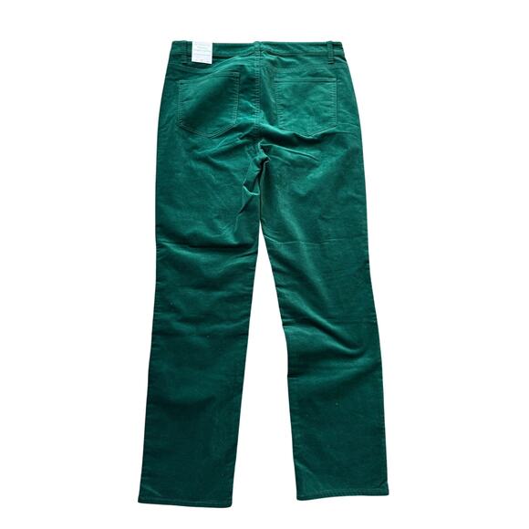 NWT - TALBOTS Velveteen Straight Leg Pants, Green, size 12 - Picture 2 of 9